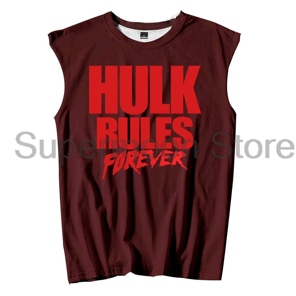Hulk Hogan Hulk Rules Forever Tank Tops Unisex Sleeveless Gym Vest Women Men Outdoor Streetwear Tops