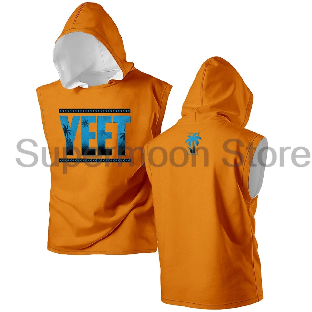Jey Uso Yeet Sleeveless Hoodie Women Men Outdoor Hooded Tank Tops Unisex Sport Gym Vest
