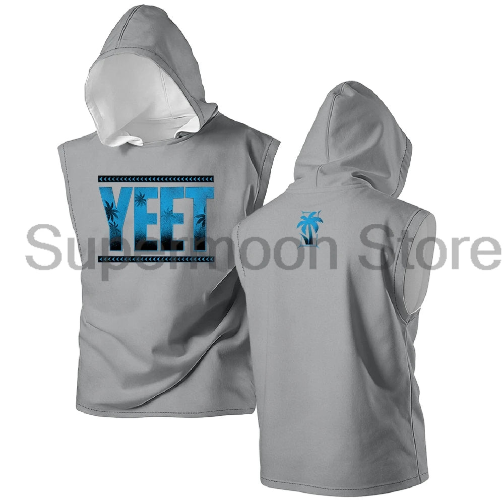 Jey Uso Yeet Sleeveless Hoodie Women Men Outdoor Hooded Tank Tops Unisex Sport Gym Vest