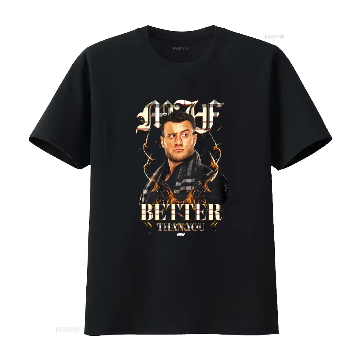 MJF Simply Better Than You AEW Official Print T Shirt for Men Stylish and Bold Design vintage Washed Soft designer clothes