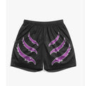 Men's Rey Mysterio Purple Eagle Retro Basketball Shorts Y2K Oversized Quick Drying Shorts Suitable for Daily and Training Wear