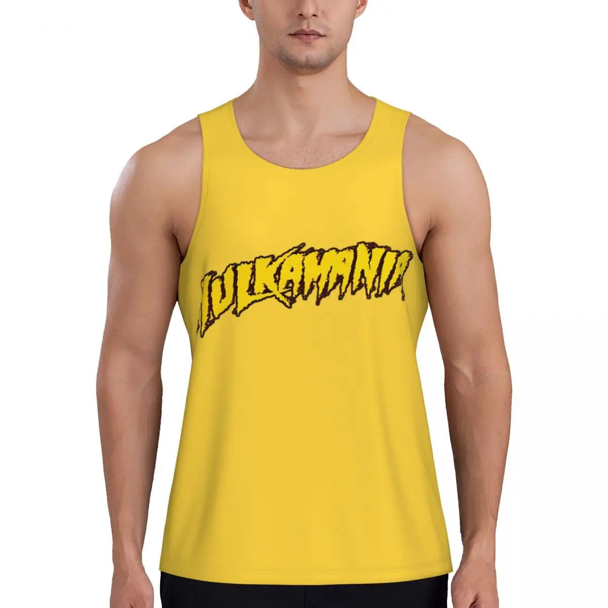 Print Hulkamania Hulk Hogan Face Workout Tank Top Sleeveless Shirt Bodybuilding Fitness Gym Summer Vest