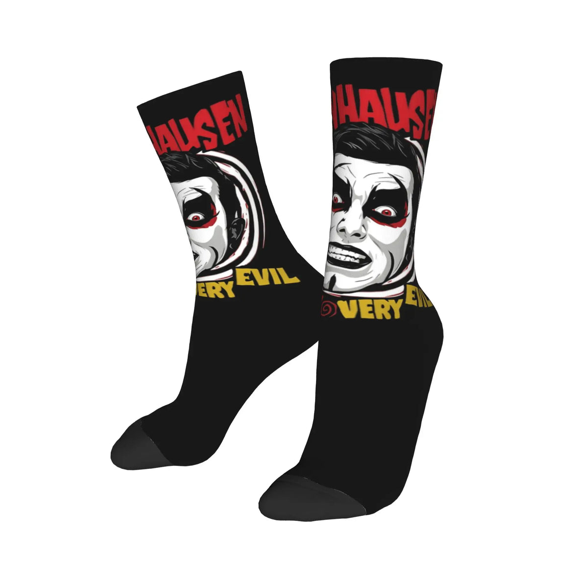 Danhausen Cursed Funny Wrestling Socks Men Women Polyester Casual  Socks Novelty Spring Summer Winter Middle Tube Socks Gifts