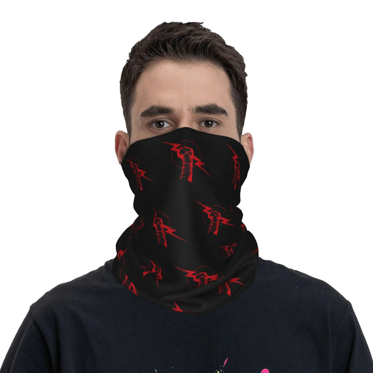 Wrestling CM Punk Bandana Neck Gaiter Printed  Mask Scarf Multifunctional Face Mask Fishing for Men Women Adult Washable