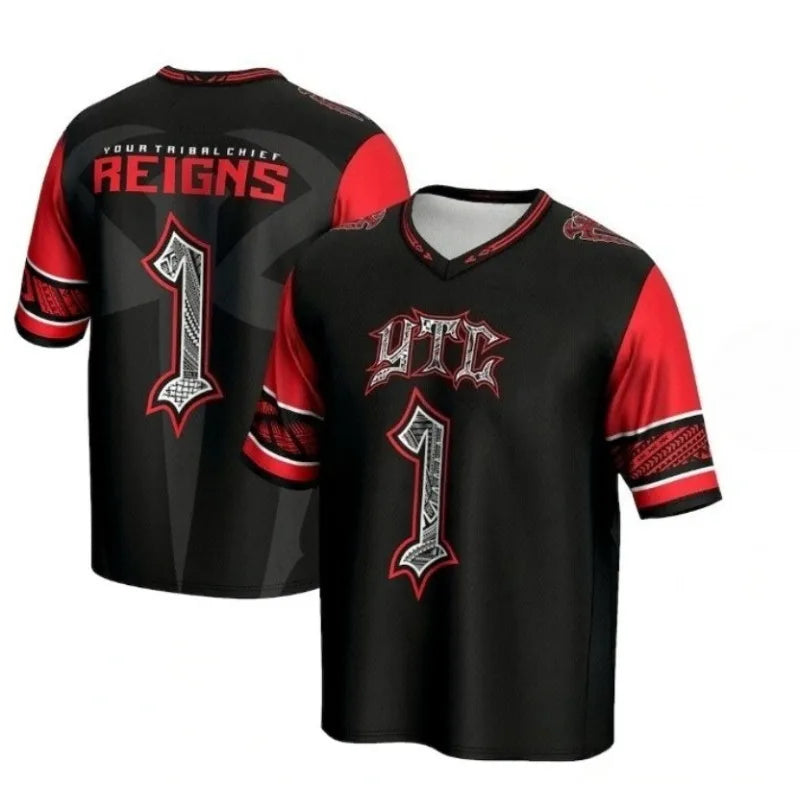 Roman Reigns Shirt Men Women Sportswear Jersey V-Neck clothing y2k Top  Summer T-Shirt