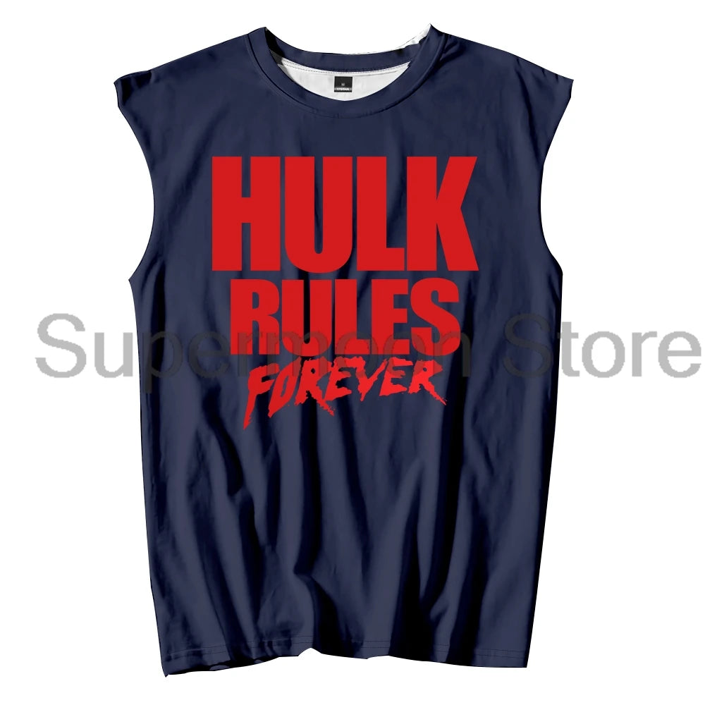 Hulk Hogan Hulk Rules Forever Tank Tops Unisex Sleeveless Gym Vest Women Men Outdoor Streetwear Tops