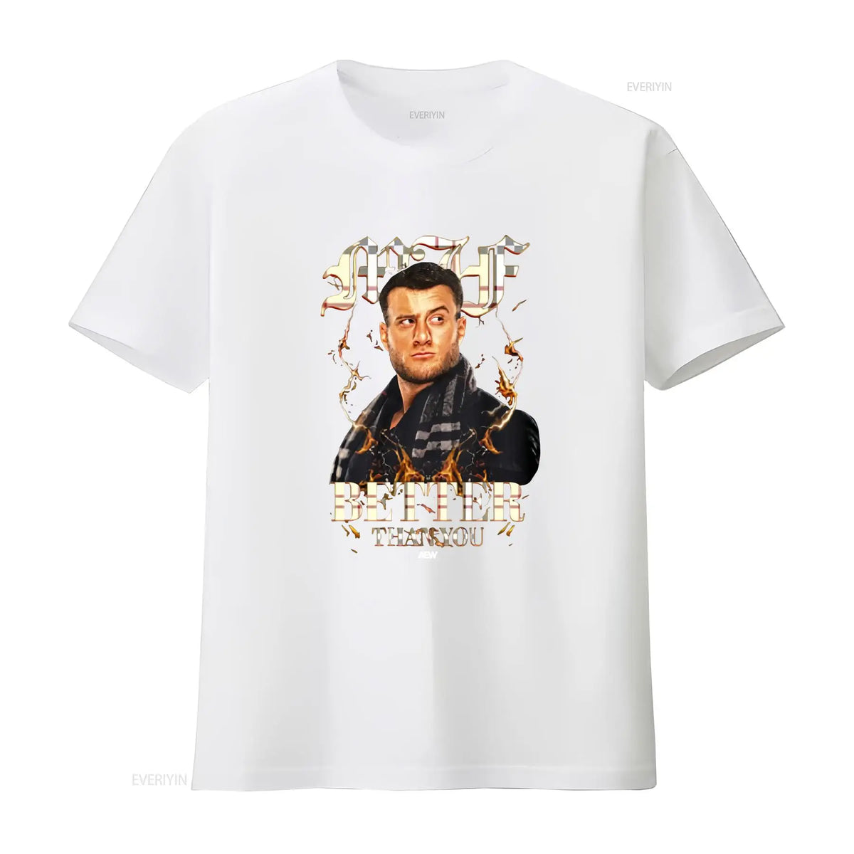MJF Simply Better Than You AEW Official Print T Shirt for Men Stylish and Bold Design vintage Washed Soft designer clothes