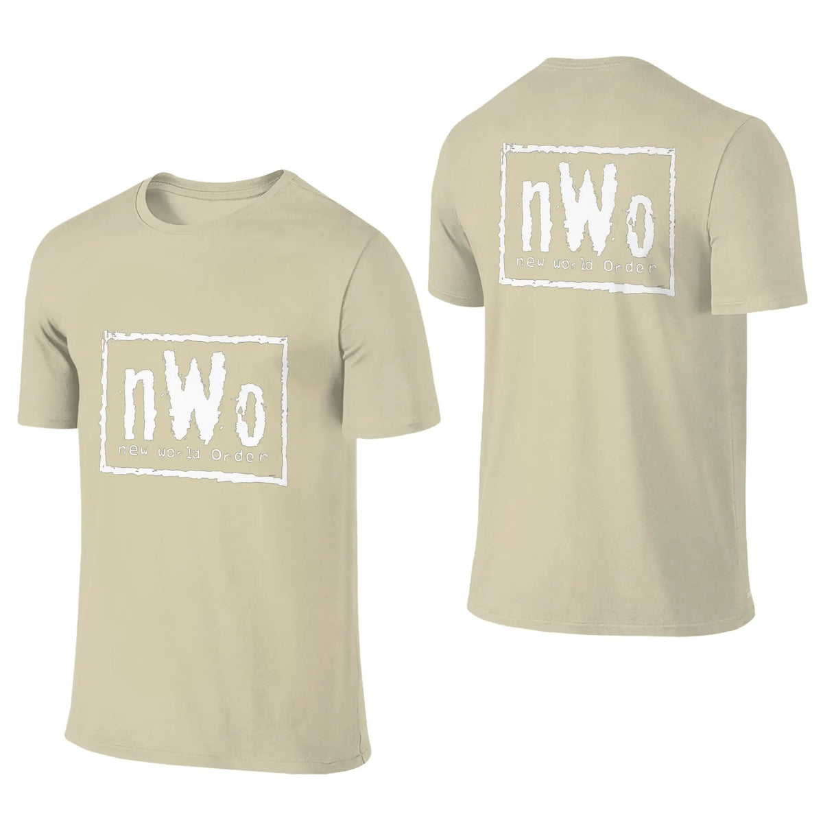 NWO New World Order Wrestling Men T-Shirt Double Sided Plus Size T Shirts Men's O-Neck Cotton Tees Short Summer Male