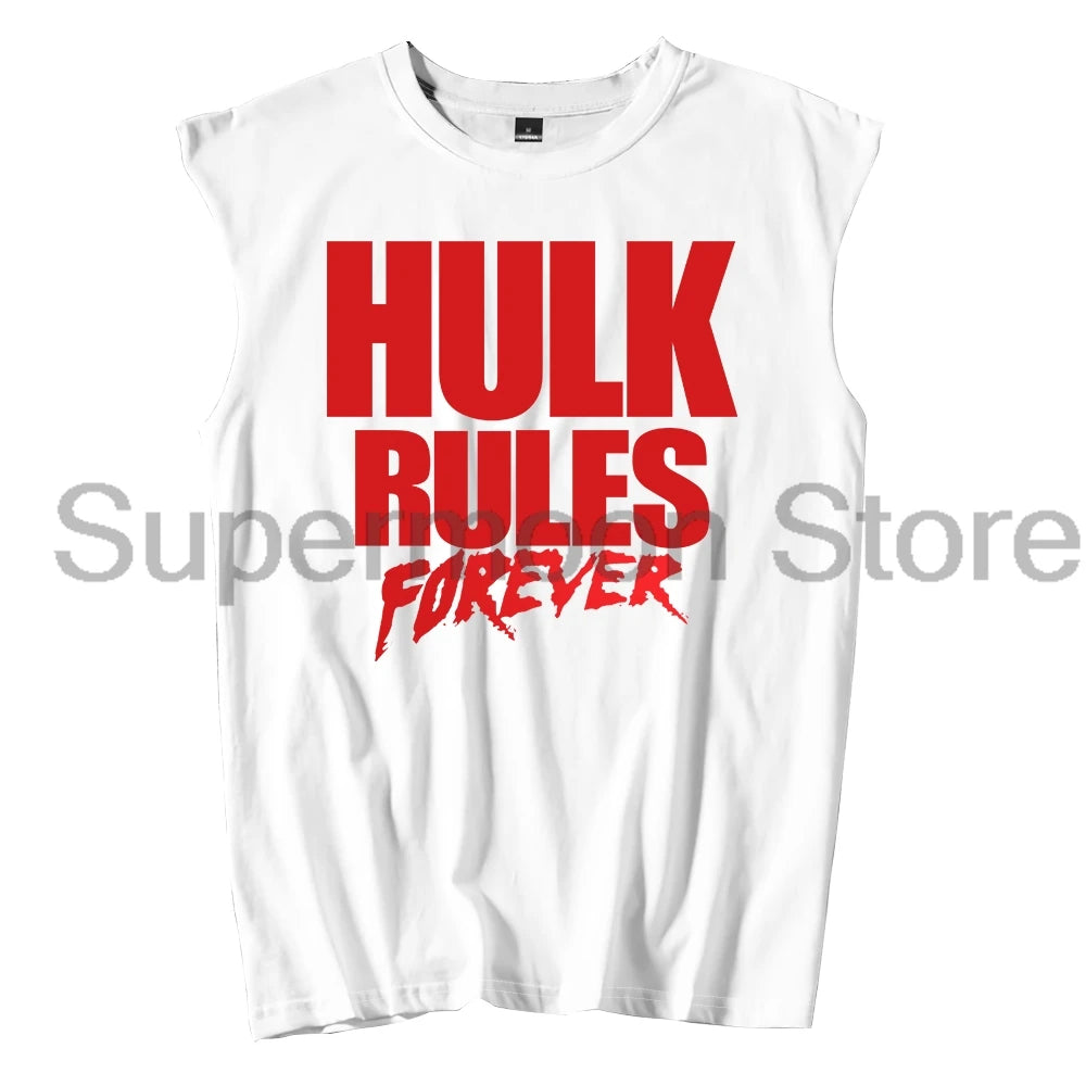Hulk Hogan Hulk Rules Forever Tank Tops Unisex Sleeveless Gym Vest Women Men Outdoor Streetwear Tops