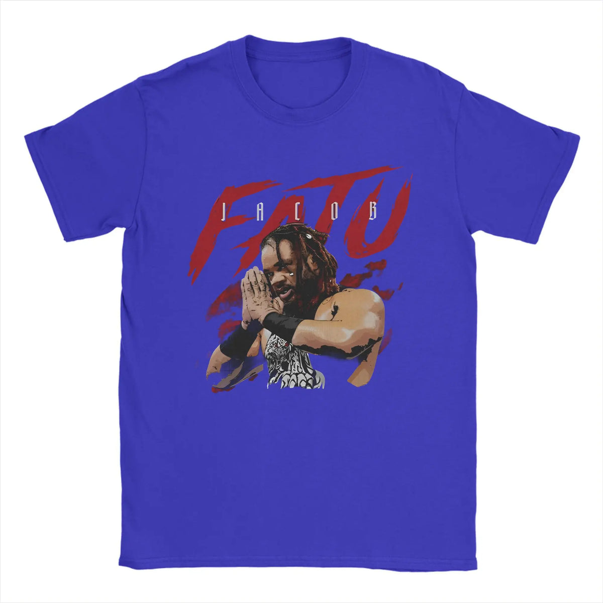 Men Women Jacob Fatu Name Grunge T Shirt  100% Cotton Tops Cool Short Sleeve Round Collar Tee Shirt Gift Idea T-Shirt