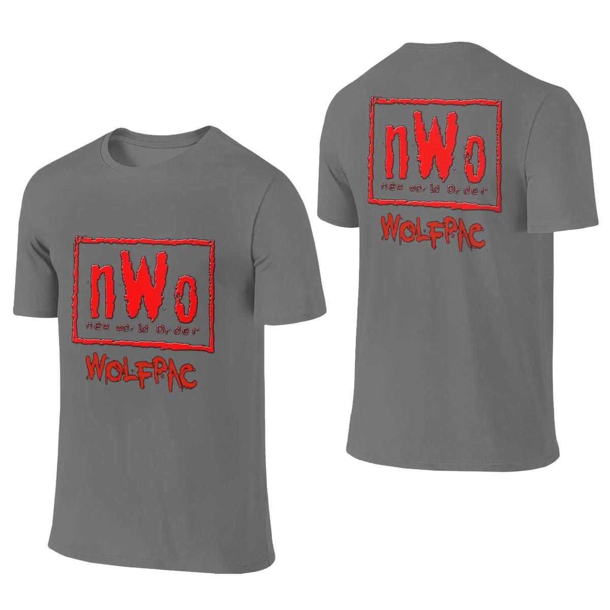 100% Cotton NWO New World Order Wrestling T-Shirt Men's Double Sided T Shirt Men O-Neck Summer Shirts Tops Oversized