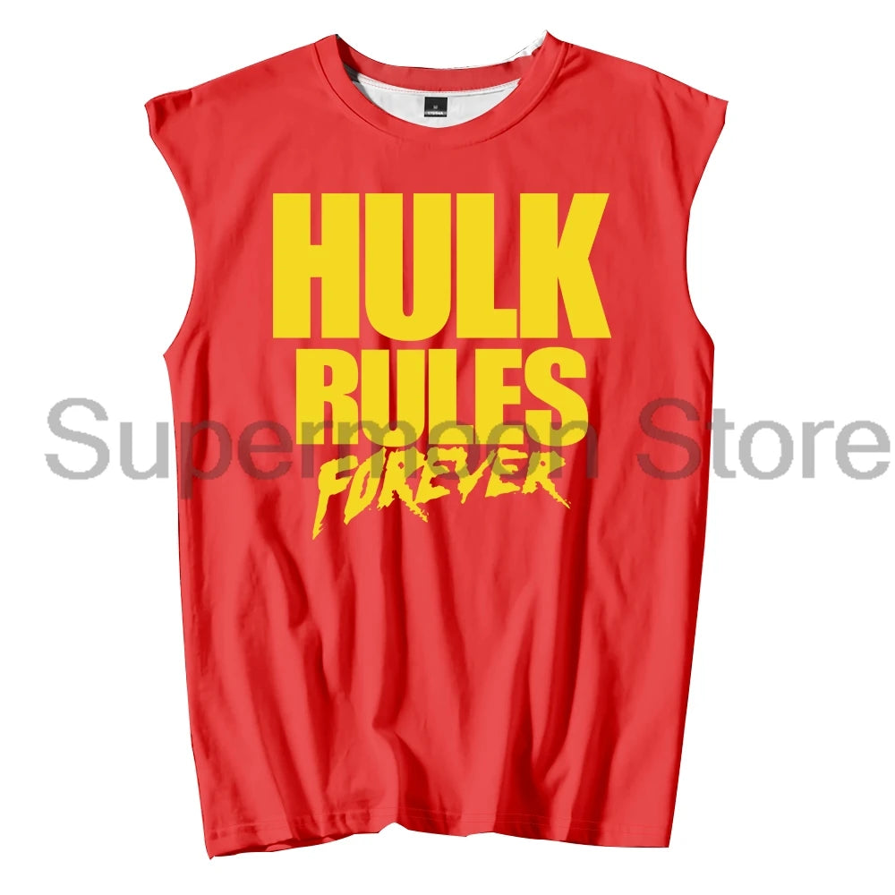Hulk Hogan Hulk Rules Forever Tank Tops Unisex Sleeveless Gym Vest Women Men Outdoor Streetwear Tops