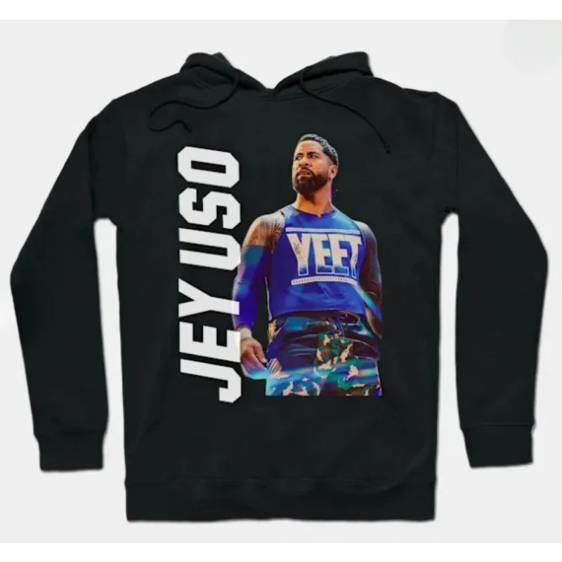 Jey Uso Yeet Hoodies Merch Hooded Women/Men Fashion Casual Streetwear Sweatshirts Clothing Fashion Hoodie Outwear