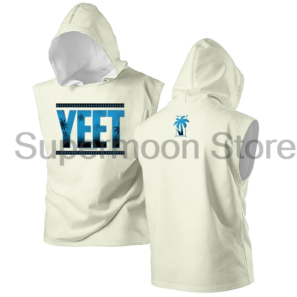 Jey Uso Yeet Sleeveless Hoodie Women Men Outdoor Hooded Tank Tops Unisex Sport Gym Vest