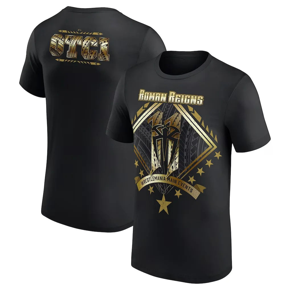 Roman Reigns Original Tribal Chief T-shirt Men and Women Summer Cotton Clothing Oversize Fashion Round Neck Short Sleeved Tee