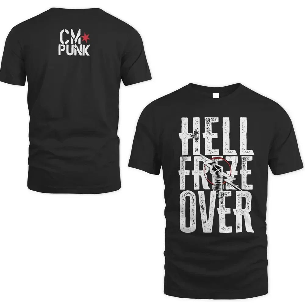 2024 Summer Hot Sale Men's 3d Printed Wrestler Cm Punk Personality Comfortable T-Shirt Children's Street Sports Large Size Tops