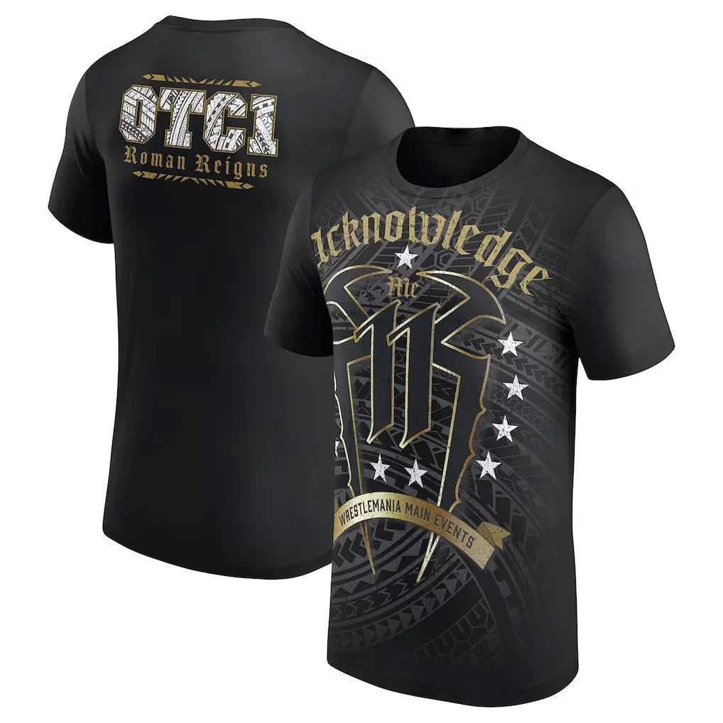 Model Roman Reigns Printed T-shirt Men Women Short Sleeve Streetwear Men's T-shirt Top 2026 Summer New Tee Cotton Y2K Clothing