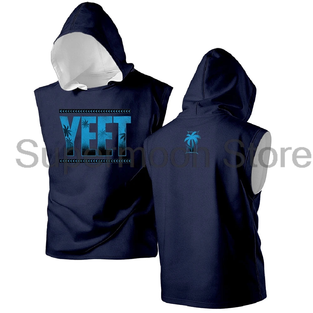 Jey Uso Yeet Sleeveless Hoodie Women Men Outdoor Hooded Tank Tops Unisex Sport Gym Vest