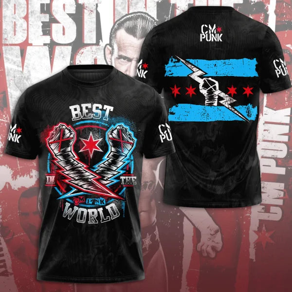 2026 Men's CM PUNK Fan T-Shirts 3D Print Men Women O-Neck Tee Summer Short Sleeve Top Oversized Gym Clothing Tough Guy Sportwear