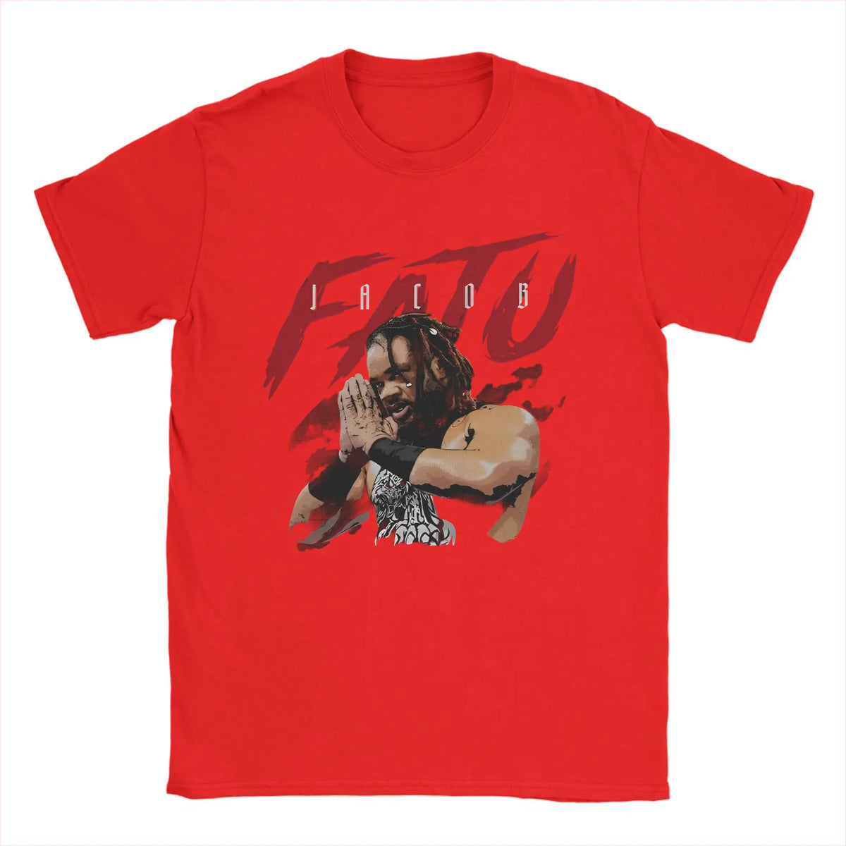 Men Women Jacob Fatu Name Grunge T Shirt  100% Cotton Tops Cool Short Sleeve Round Collar Tee Shirt Gift Idea T-Shirt