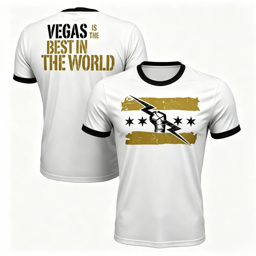 Men's CM Punk Best In The World Ringer T-Shirt 3D Printed Outdoor Sports Quick Drying Short Sleeve Tee Daily Casual T-Shirt 5XL