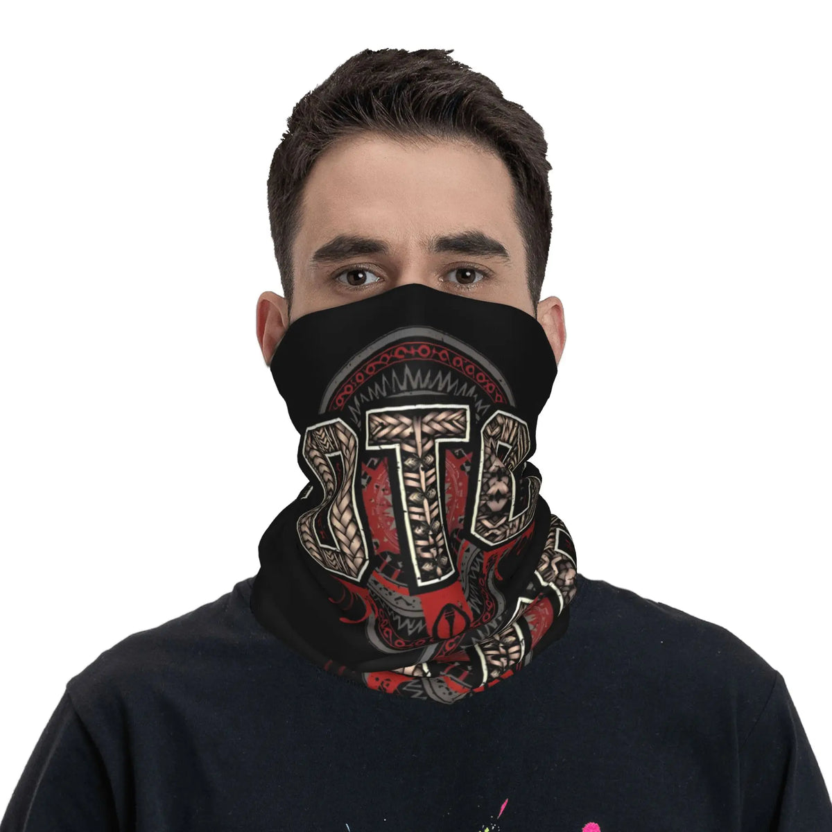 Roman Reigns OTC  Bandana Neck Gaiter Printed CM Punk Wrap Scarf Warm Headband Riding for Men Women Adult All Season