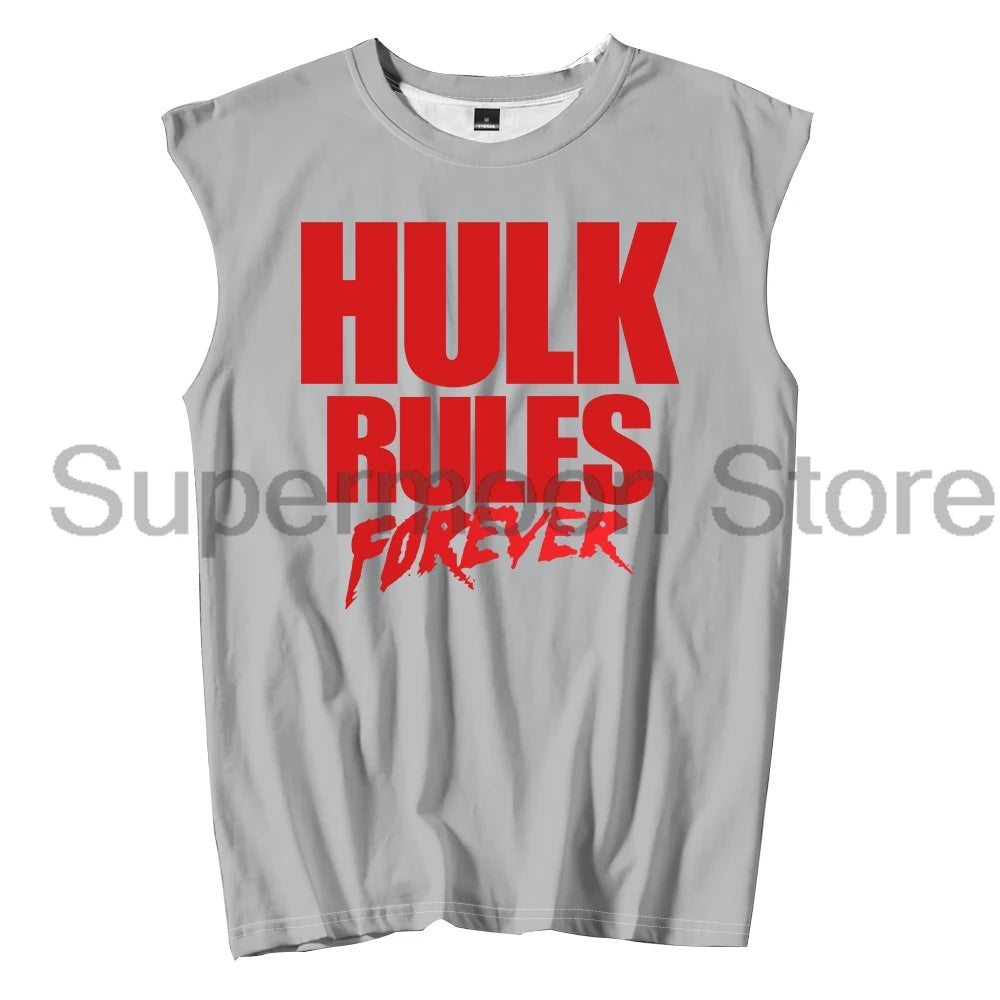 Hulk Hogan Hulk Rules Forever Tank Tops Unisex Sleeveless Gym Vest Women Men Outdoor Streetwear Tops