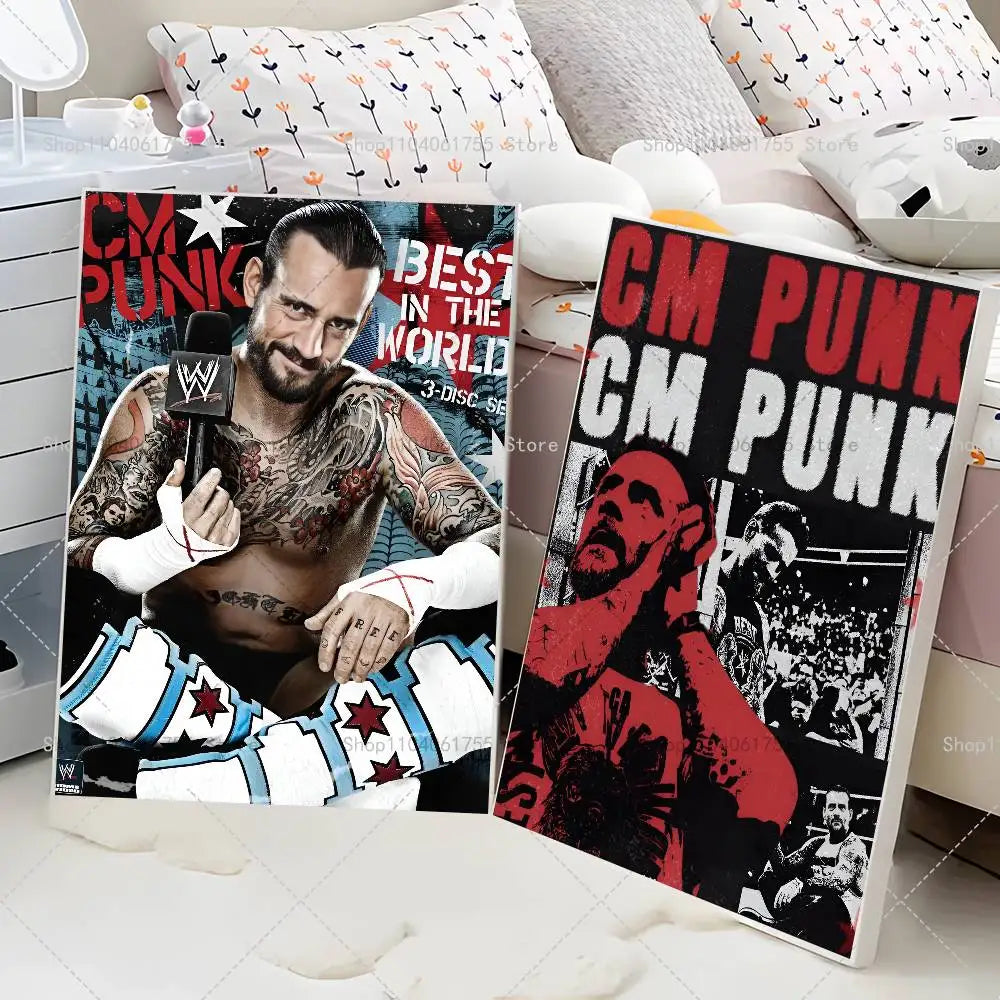 Wrestler CM Punk Poster Self-adhesive Art Waterproof Paper Sticker Coffee House Bar Room Wall Decor