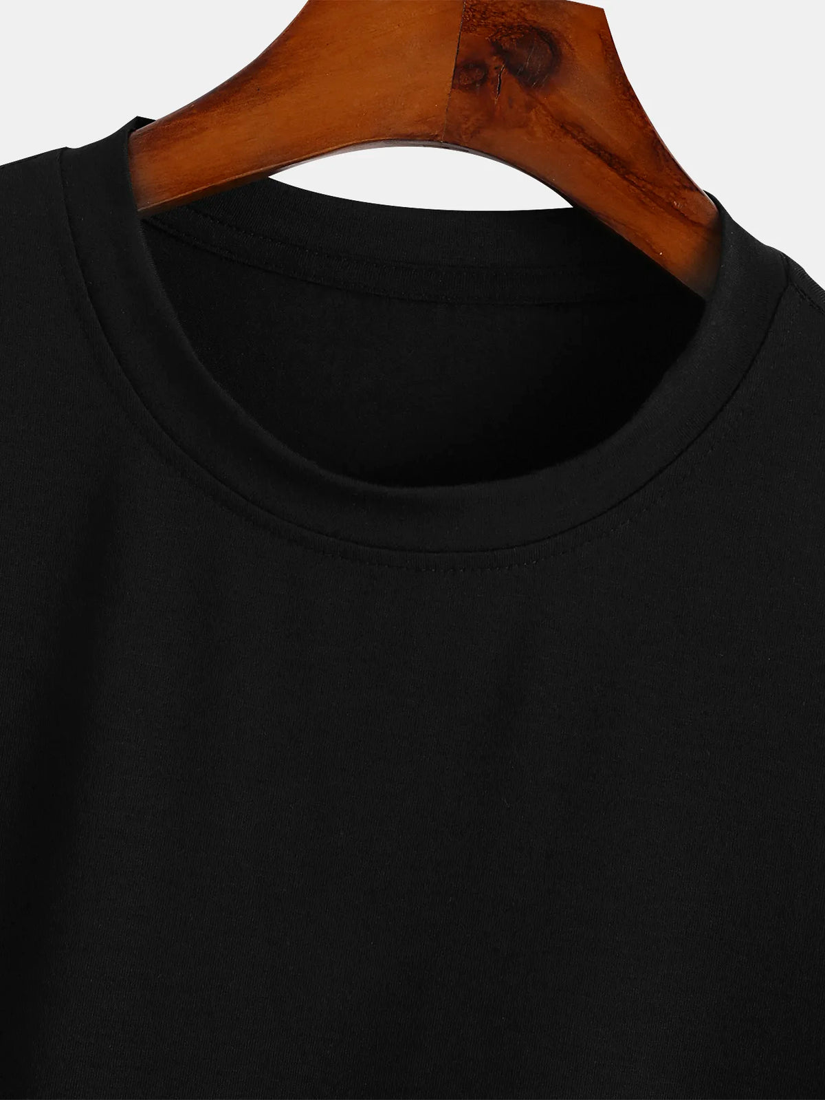 Trendy short-sleeved black T-shirt Printed Mysterious Mask and Rey Mysterio Text Suitable for Street Sports