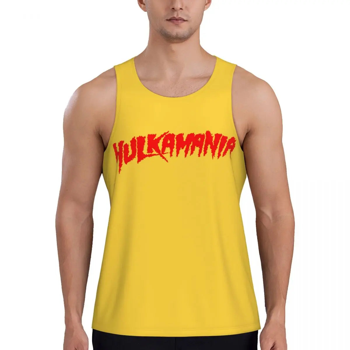 Print Hulkamania Hulk Hogan Face Workout Tank Top Sleeveless Shirt Bodybuilding Fitness Gym Summer Vest