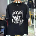 Summer New Retro Fashion Men's and Women's Street Wear American Hogan Hulk Hogan Black T-shirt Men's Cotton T-shirt