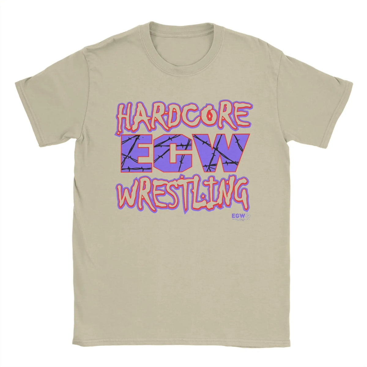 Ecw Hardcore Wrestling  Cotton T Shirt For Mens Summer  Y2K Retro T-Shirts Comfortable Fashion Tees Oversized Custom DIY Tops