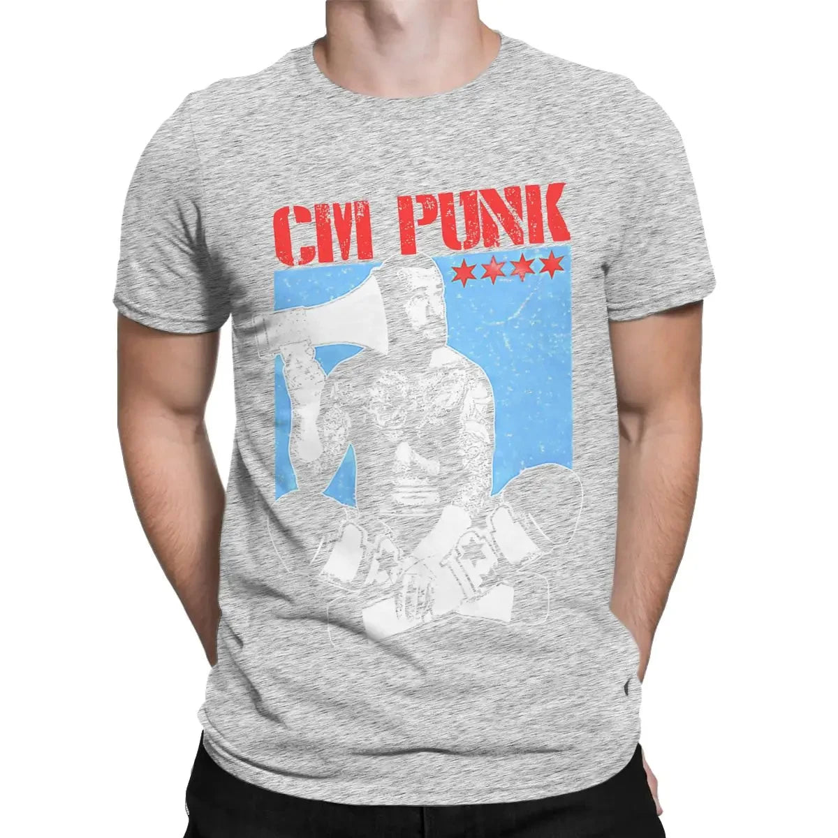 Men Cm Punk Aew Best In The World T Shirts Pure Cotton Clothing Fashion Humor Short Sleeve O Neck Tee Shirt Plus Size T-Shirts