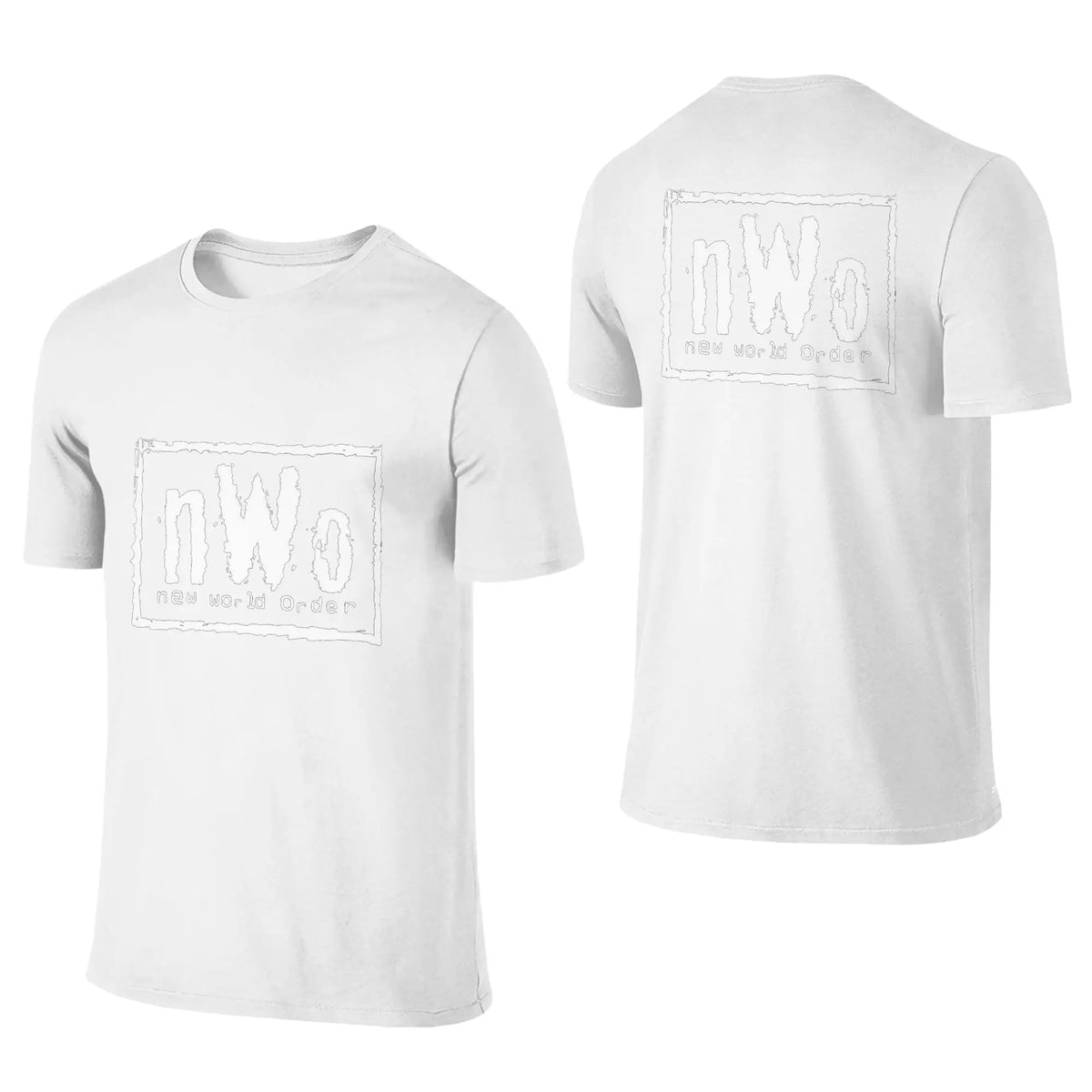 NWO New World Order Wrestling Men T-Shirt Double Sided Plus Size T Shirts Men's O-Neck Cotton Tees Short Summer Male