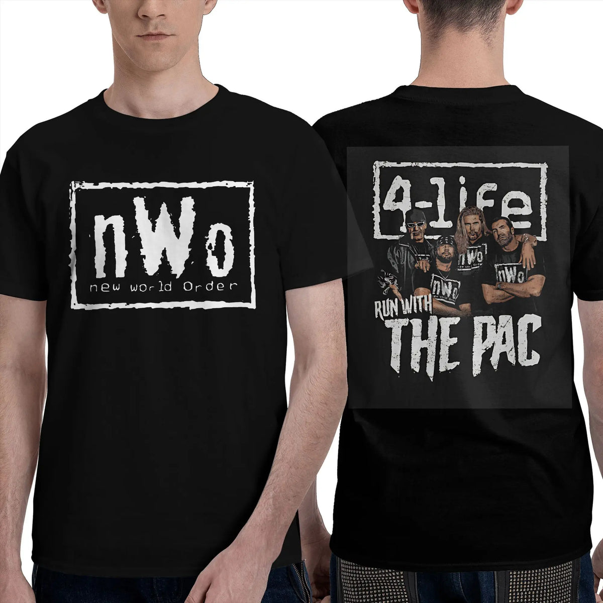 Novelty NWO Heels  T-Shirt Men Women Crewneck Cotton T Shirts Short Sleeve Tees Double-sided Printed Clothing