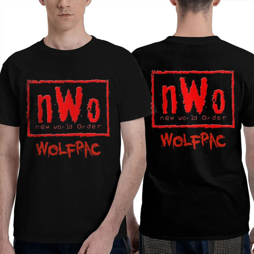 100% Cotton NWO New World Order Wrestling T-Shirt Men's Double Sided T Shirt Men O-Neck Summer Shirts Tops Oversized