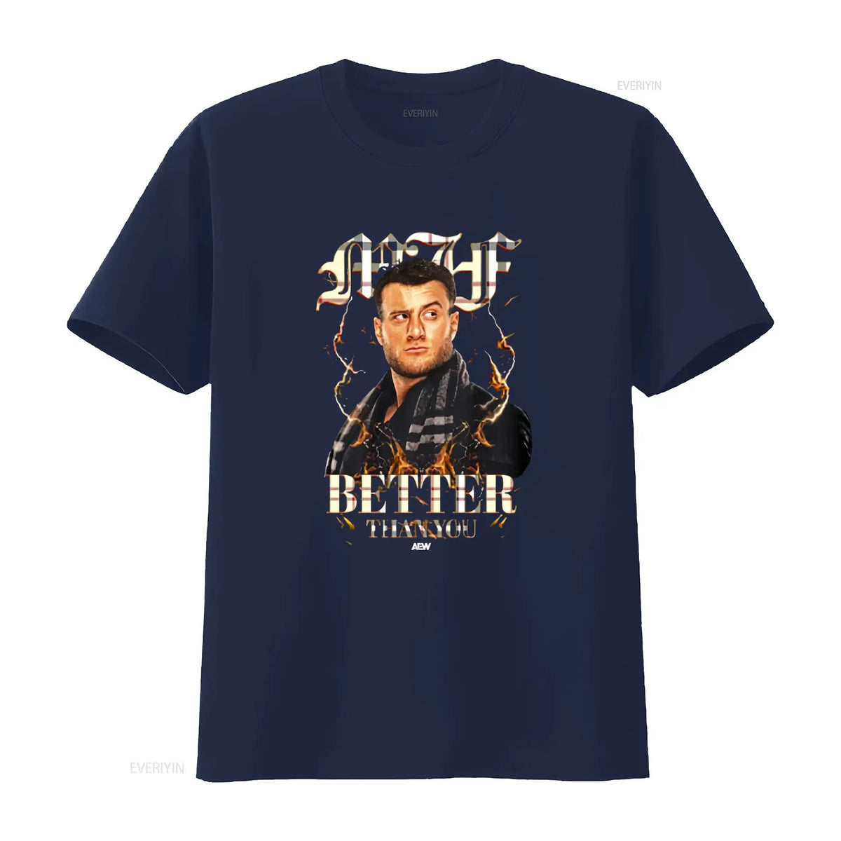 MJF Simply Better Than You AEW Official Print T Shirt for Men Stylish and Bold Design vintage Washed Soft designer clothes