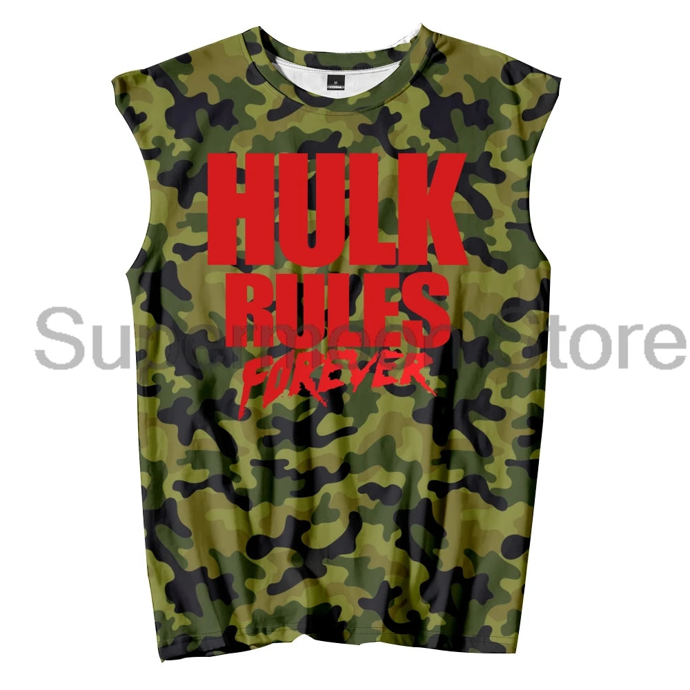 Hulk Hogan Hulk Rules Forever Tank Tops Unisex Sleeveless Gym Vest Women Men Outdoor Streetwear Tops