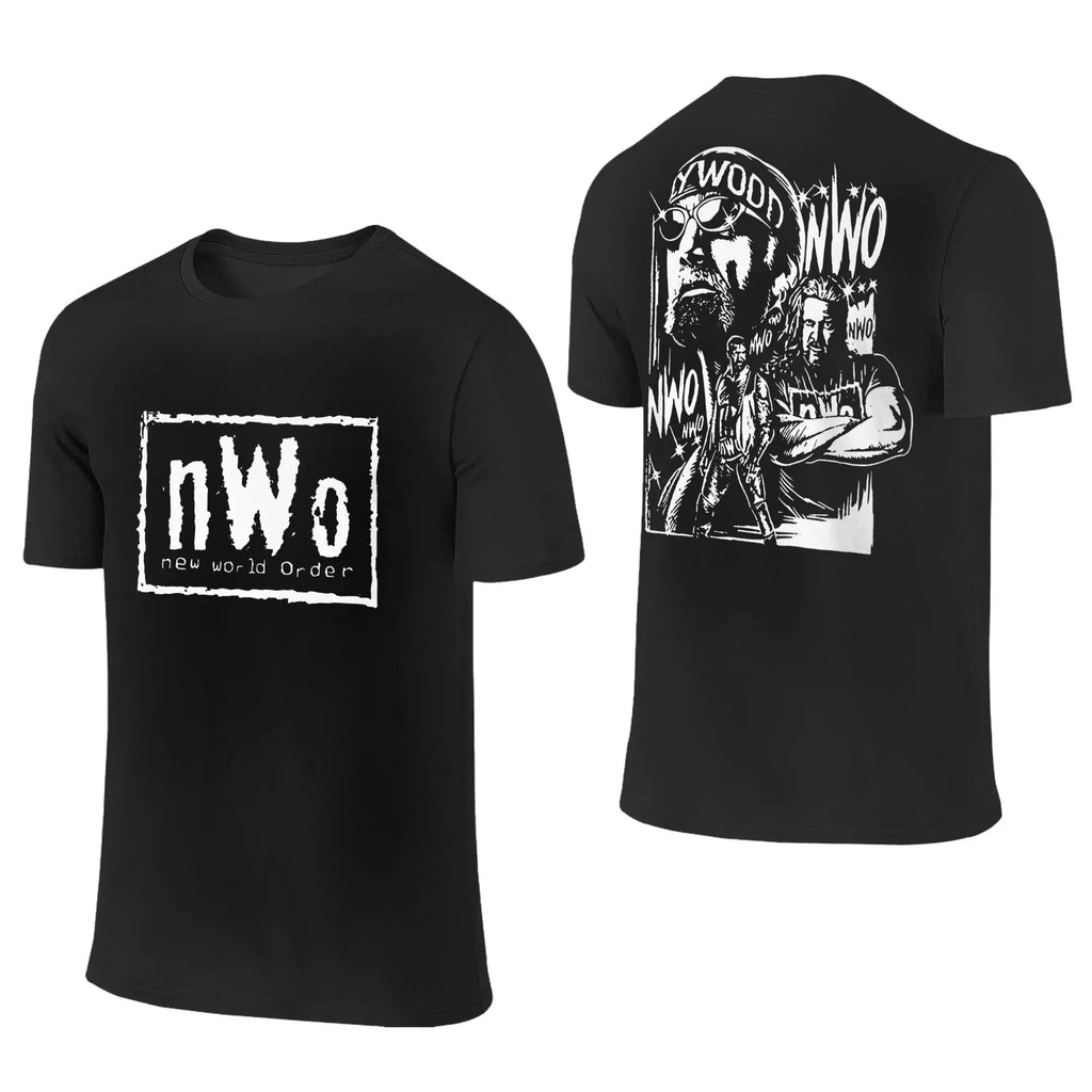 Novelty NWO Heels  T-Shirt Men Women Crewneck Cotton T Shirts Short Sleeve Tees Double-sided Printed Clothing