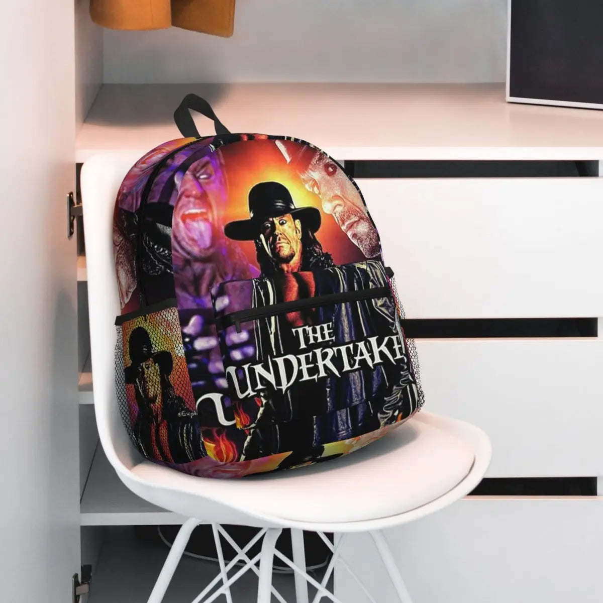 The Undertaker Wrestling Professional Wrestler Student Backpack School Bag Hiking Daypack for Boys Girl Bookbag Shoulder Bag