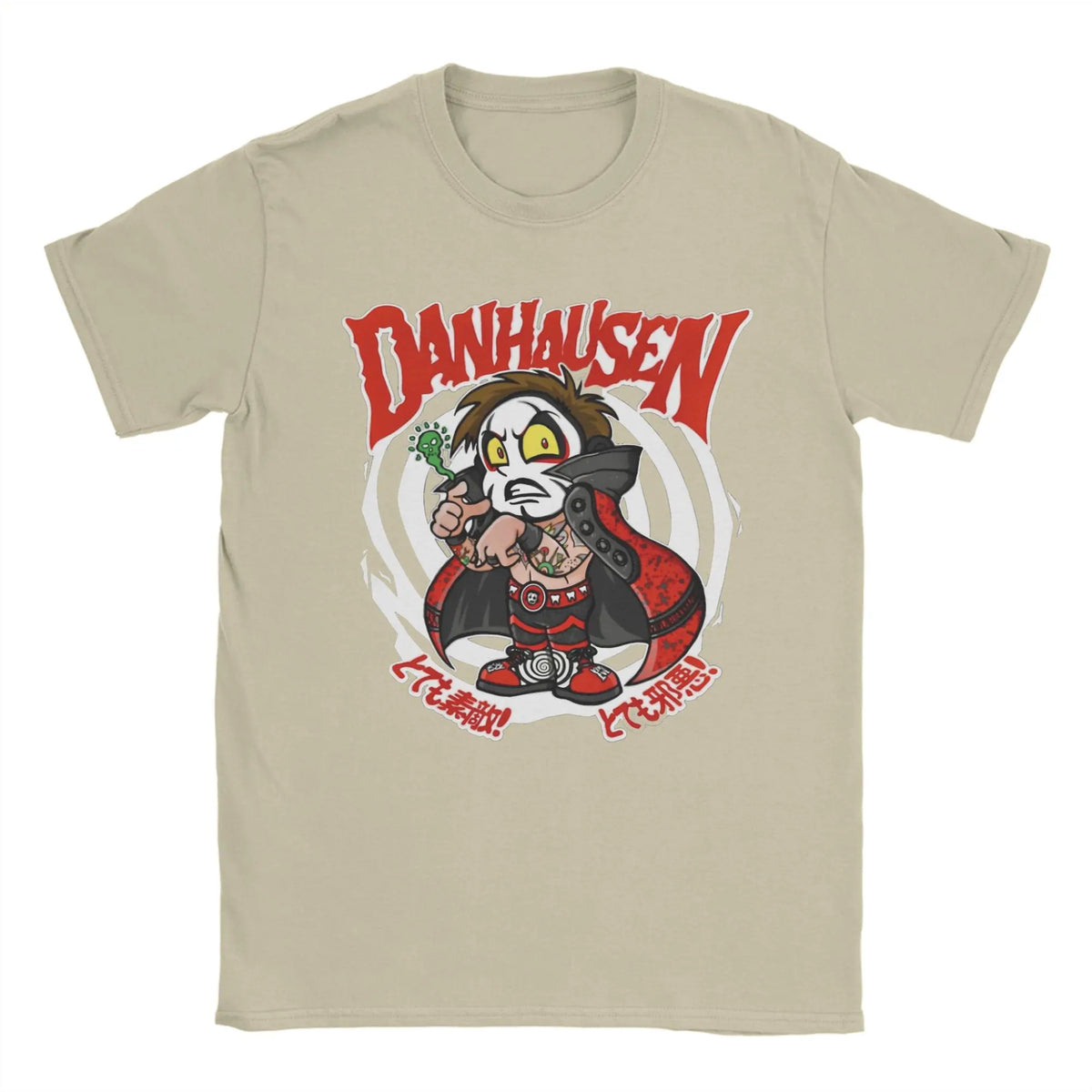 Danhausen Wrestler T Shirt Men 100% Cotton Hipster T-Shirt Round Neck  Tee Shirt Short Sleeve Tops Big Size