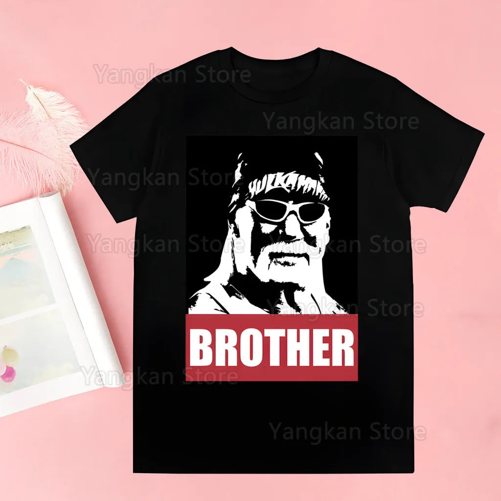Hulk Hogan HULKAMANIA T Shirt Casual Funny Tshirts Kawaii Tees Top Hipster Harajuku Short Sleeves Shirts Clothes