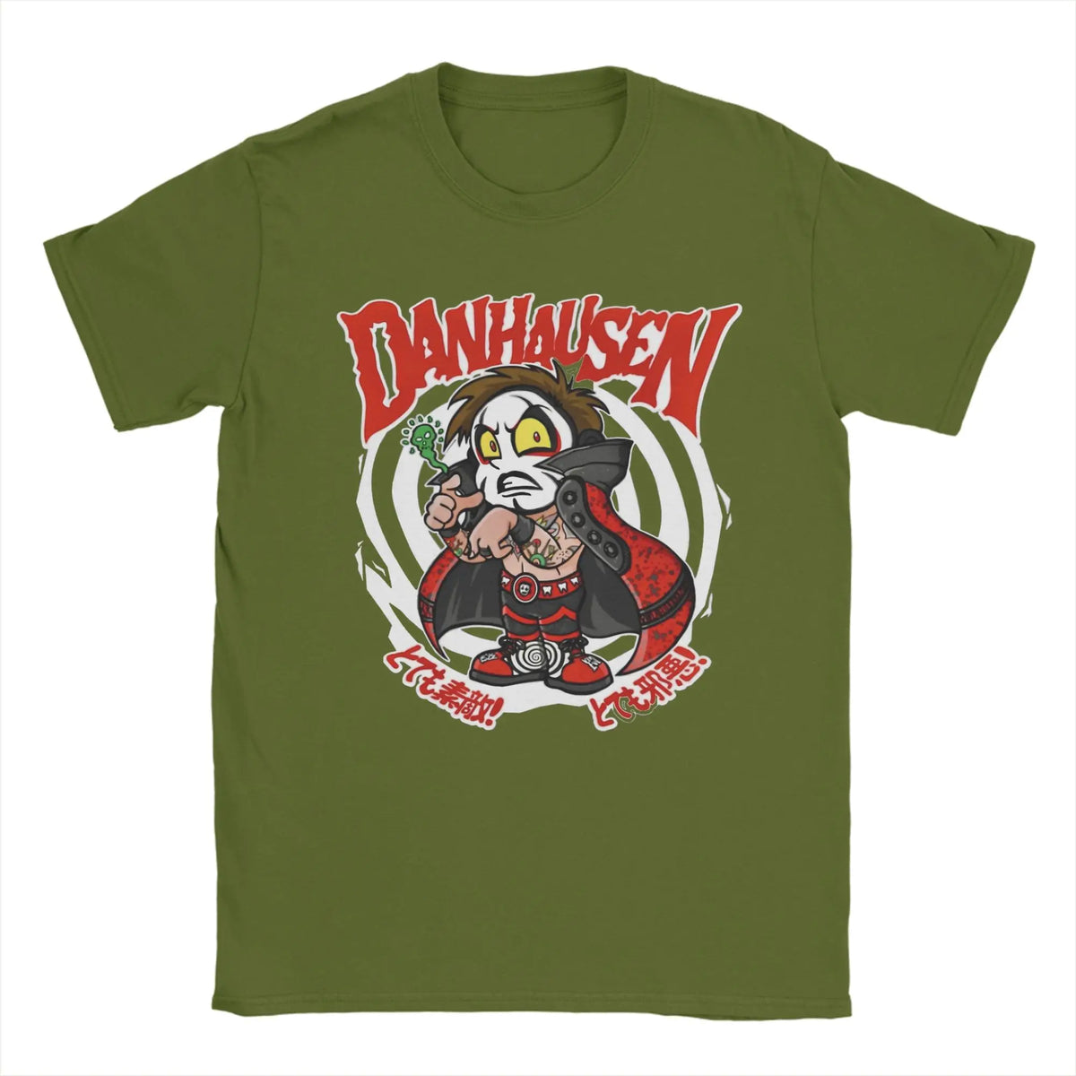 Danhausen Wrestler T Shirt Men 100% Cotton Hipster T-Shirt Round Neck  Tee Shirt Short Sleeve Tops Big Size