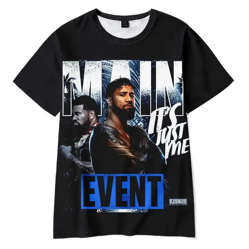 Jey Uso Yeet 3D Print T Shirt Men Women Fashion Short Sleeve Tops Tees Sports Wrestling Y2k Clothing 2026