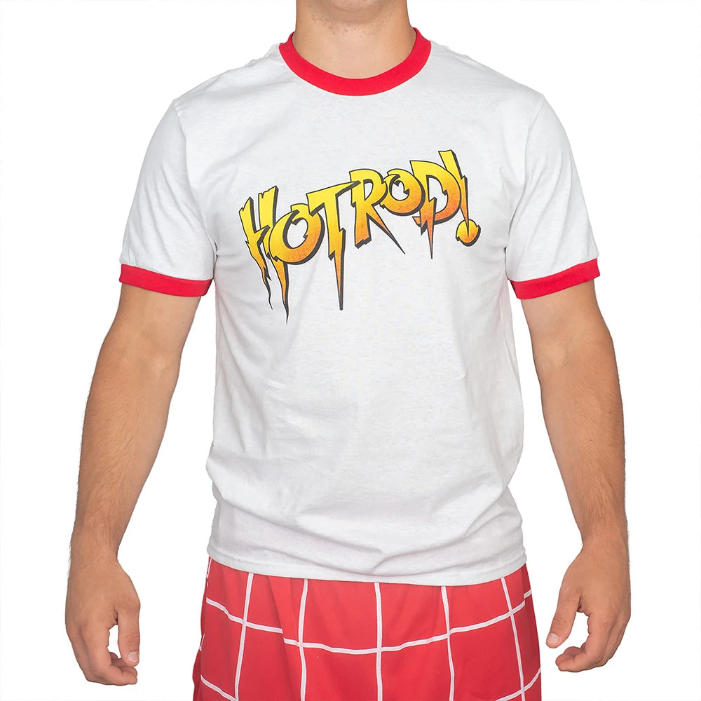 Men's White Roddy Piper Rowdy Hot Rod Wrestling T-Shirt 3D Printed Quick Dry Short Sleeve Top Sports Casual Plus Size T-Shirt