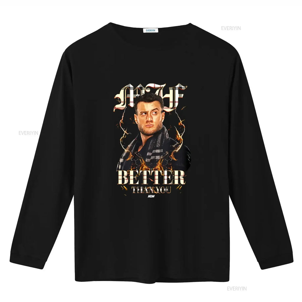 MJF Simply Better Than You AEW Official Print T Shirt for Men Stylish and Bold Design vintage Washed Soft designer clothes