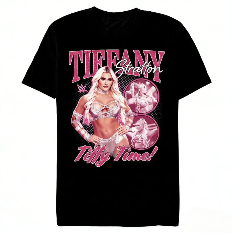 Tiffany Stratton women men's shirt oversized wrestling graphics shirts 2026 New summer Women's Y2k hot sale O-neck Tshirt