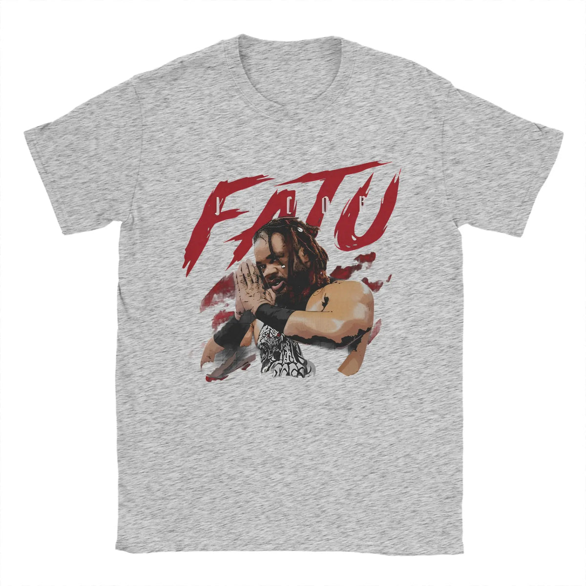Men Women Jacob Fatu Name Grunge T Shirt  100% Cotton Tops Cool Short Sleeve Round Collar Tee Shirt Gift Idea T-Shirt
