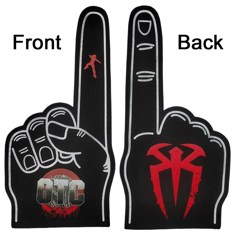 Roman Reigns OTC Logo Foam Gloves Black Palm Cheering Sports Bar Wrestling Fan Gear Tribal Chief Accessories