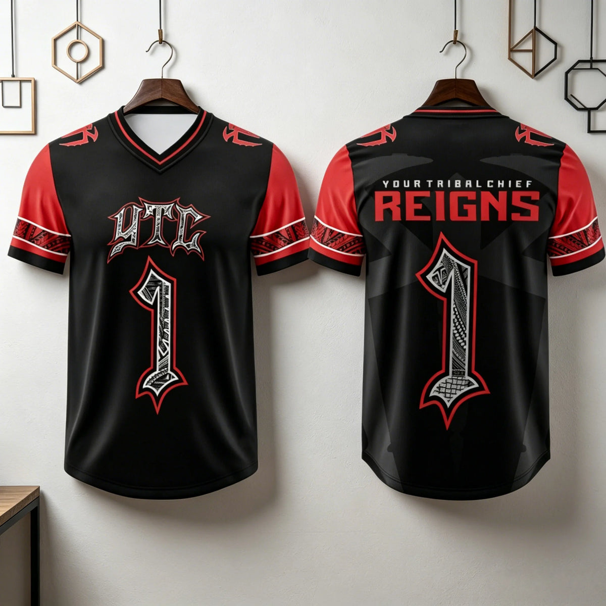 Roman Reigns _Your Tribal Chief_ Tribal Totem Style American Sports Jersey Breathable Casual Streetwear Short Family Kids Tees